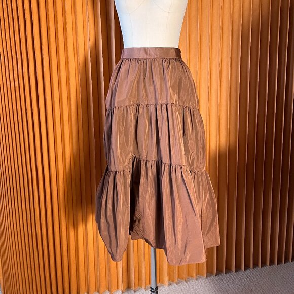 Aritzia Wilfred Dresses & Skirts - Shimmering Delight – Aritzia Wilfred Copper Tiered Skirt